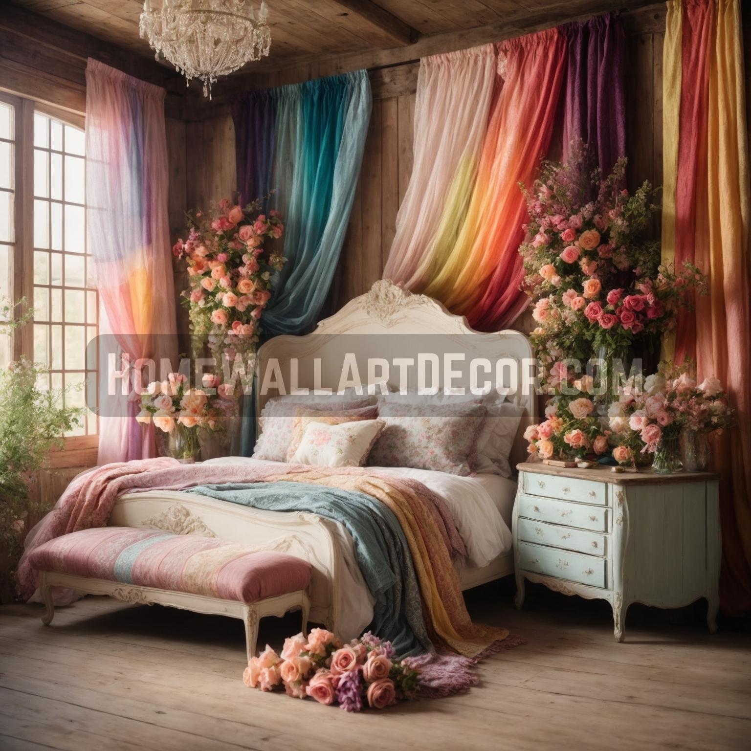 Blooming Reverie: Shabby Chic Wall Decor for Autumn