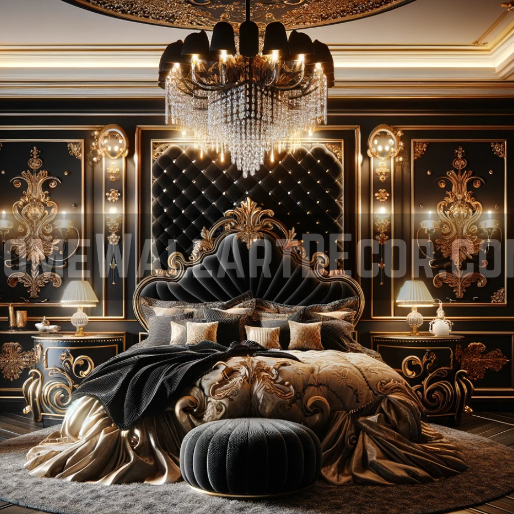 Black and Gold French Country Bedroom: Timeless Luxury Redefined