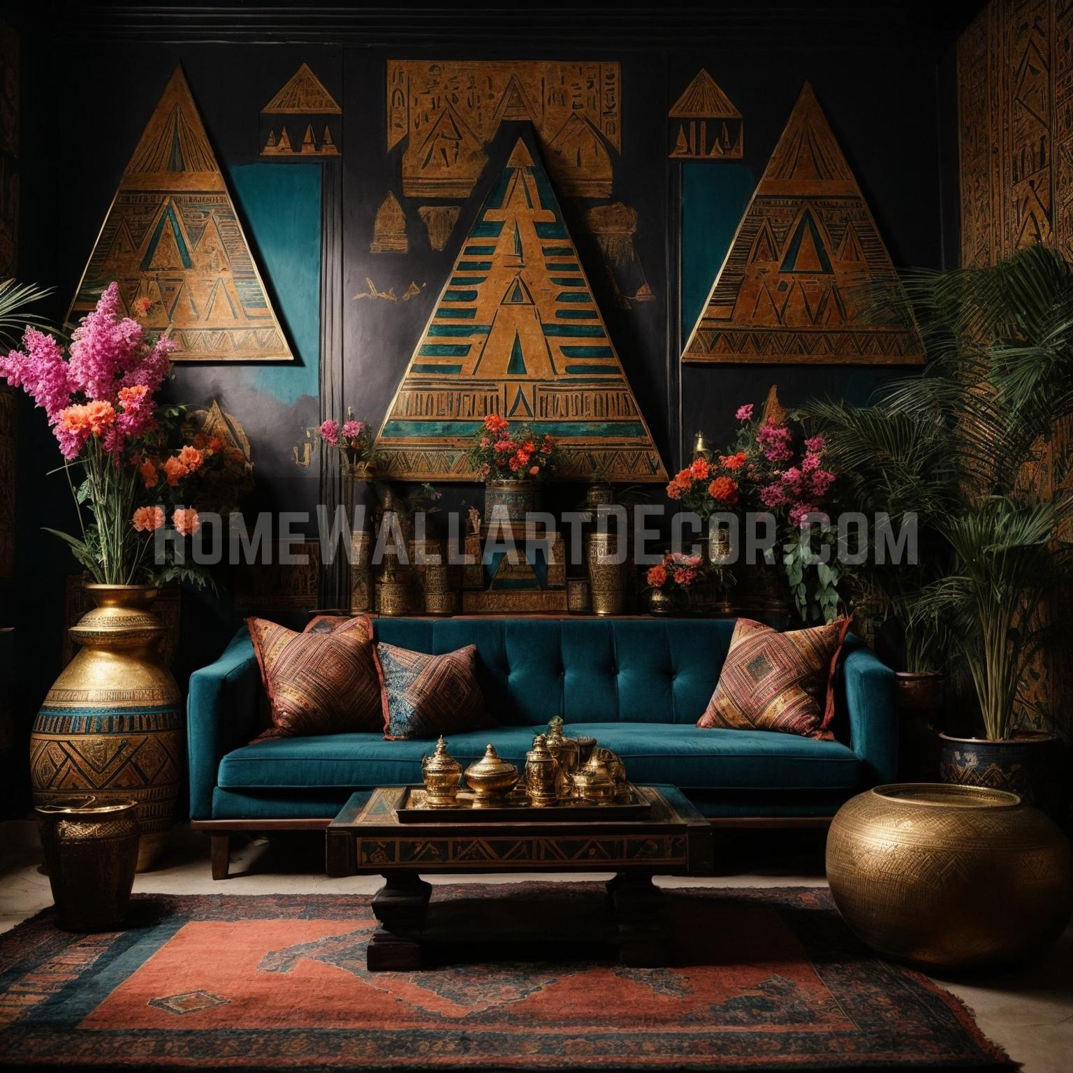 Dark Egyptian Living Room