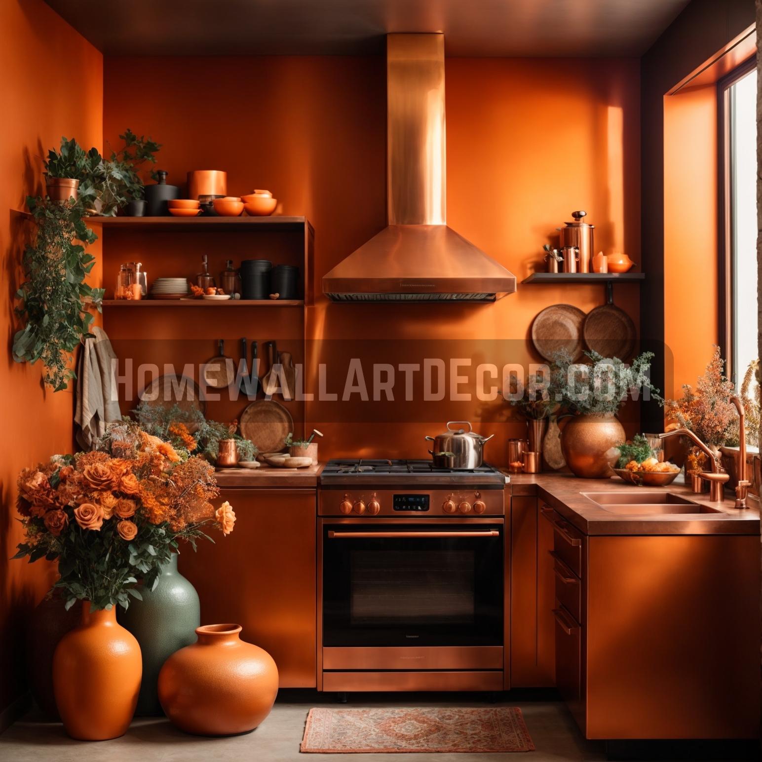 Crafting an Invigorating Culinary Haven with Copper Wall Decor