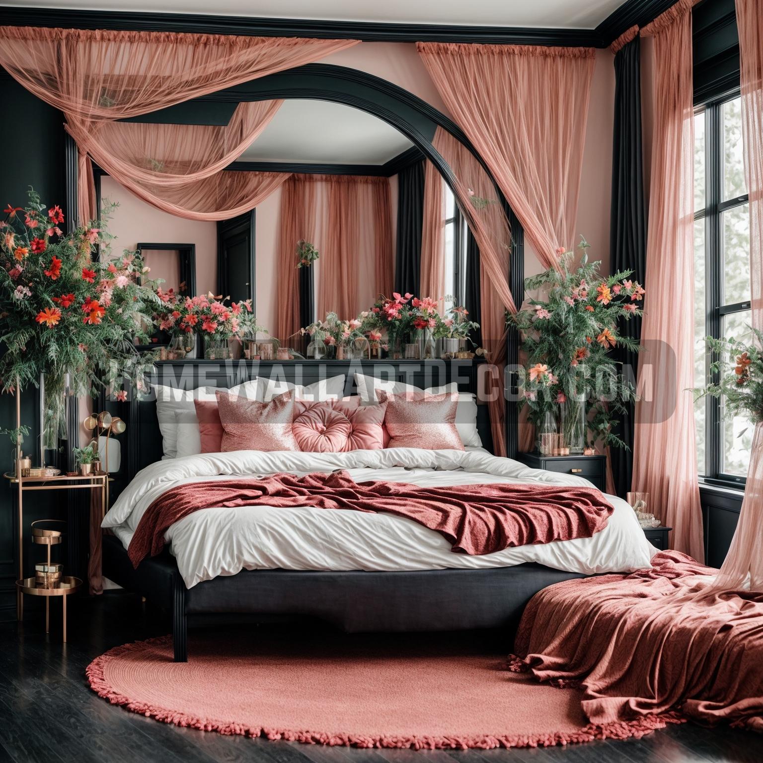 Timeless Romance Glass Mirror Wall Decor Breathes Life into Sumptuous Bedrooms