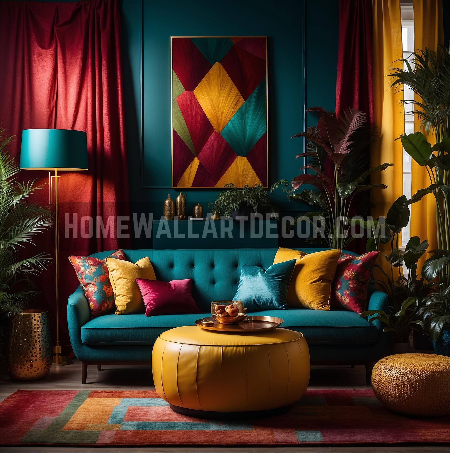 Bold Metallic Living Room