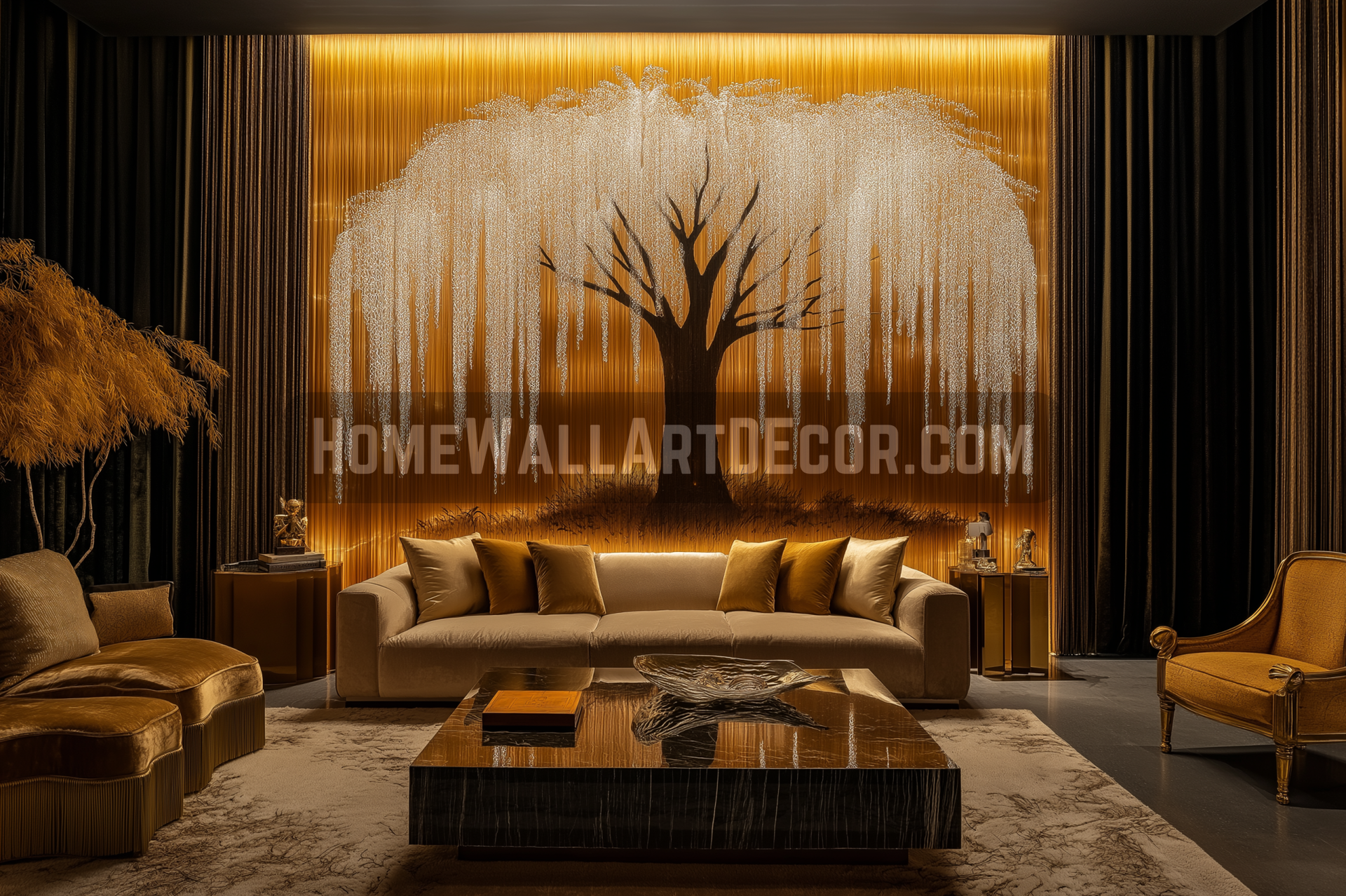 Opulent Willow Tree Wall Art: The Epitome of Elegance and Tranquility