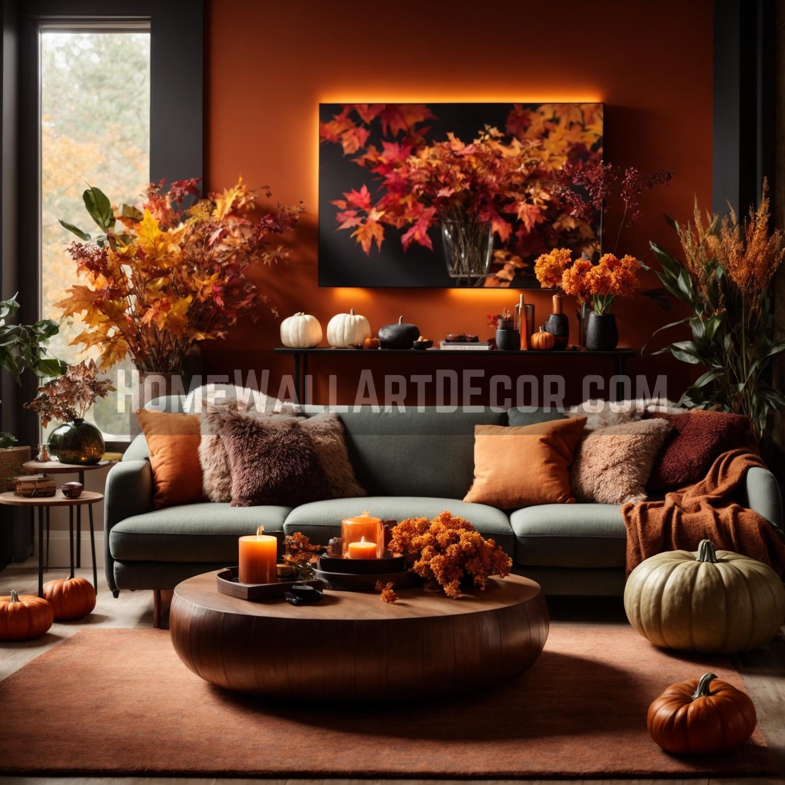 Embracing the Harvest A Symphony of Fall in Illuminated Wall Decor