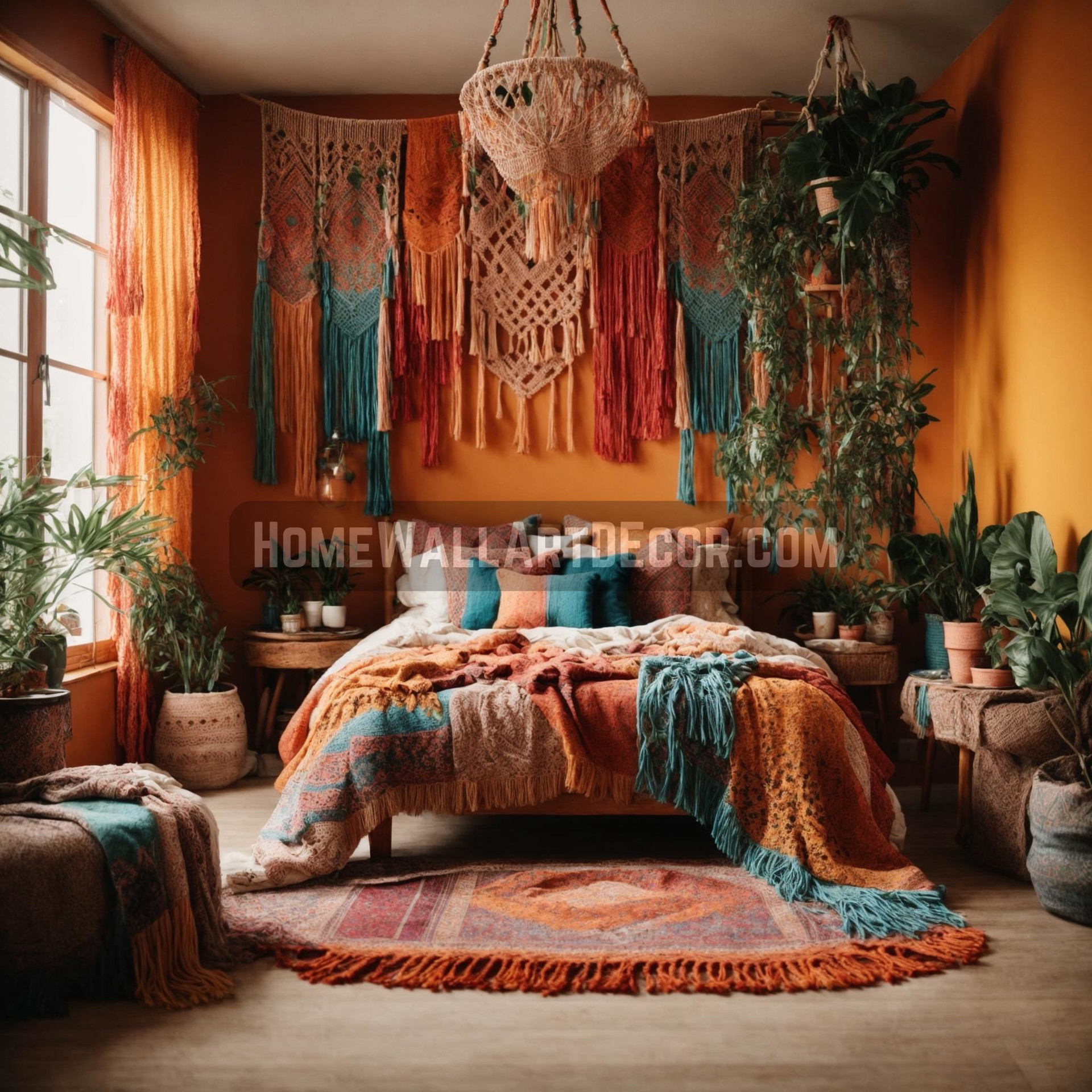 Vintage macrame Bedroom