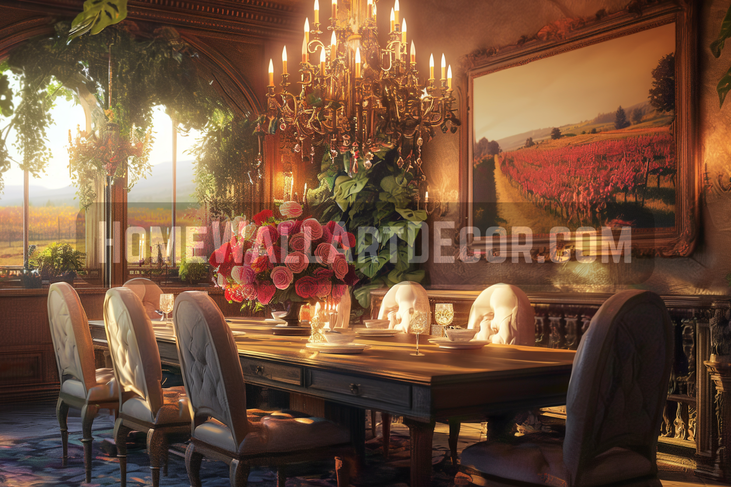 Enchanting French Country Dining Room Featuring Mesmerizing French Country Wall Decor