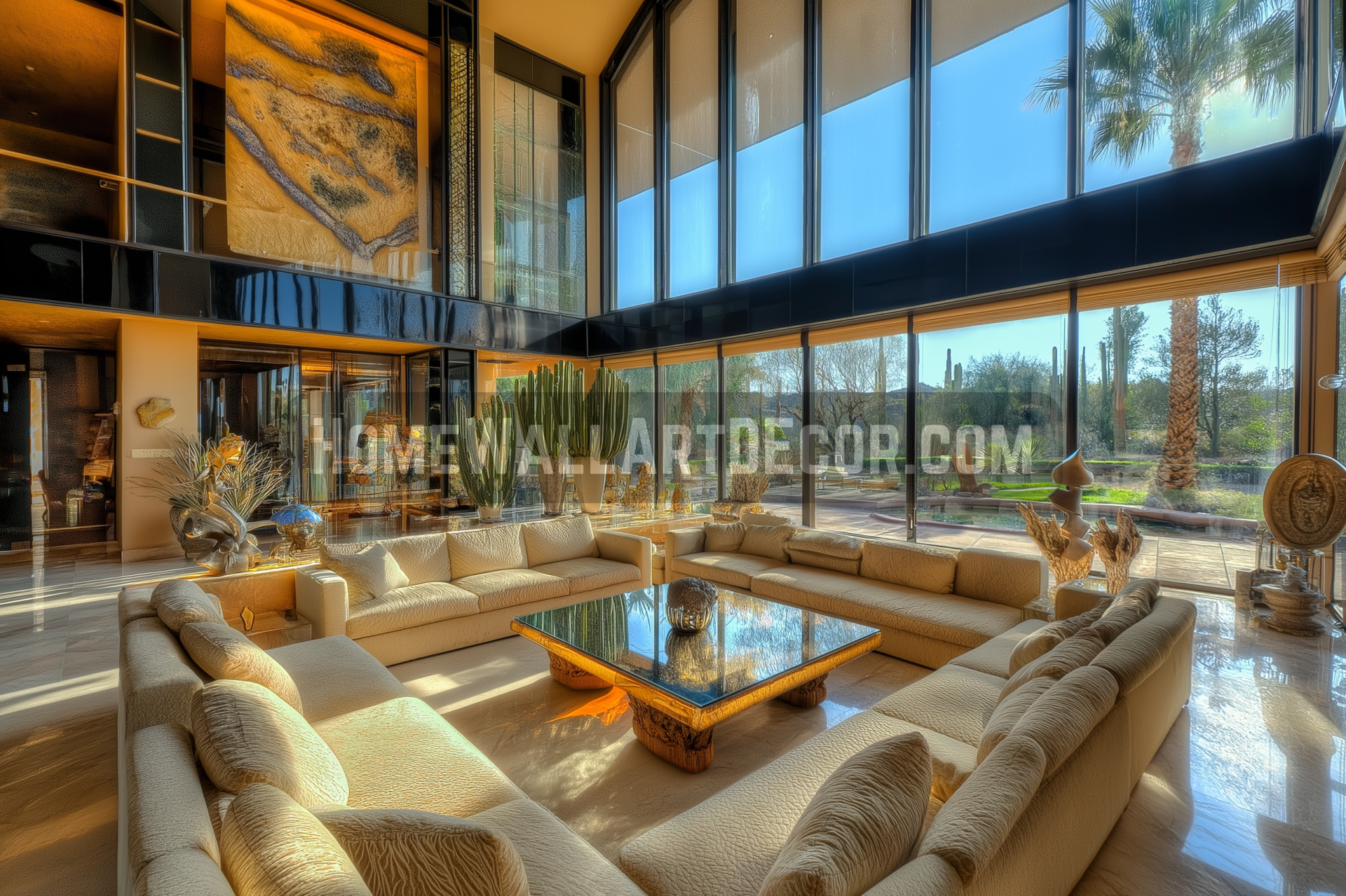 Desert Living Room Interior Design Ideas: Infusing Nature and Luxury with Desert Wall Art