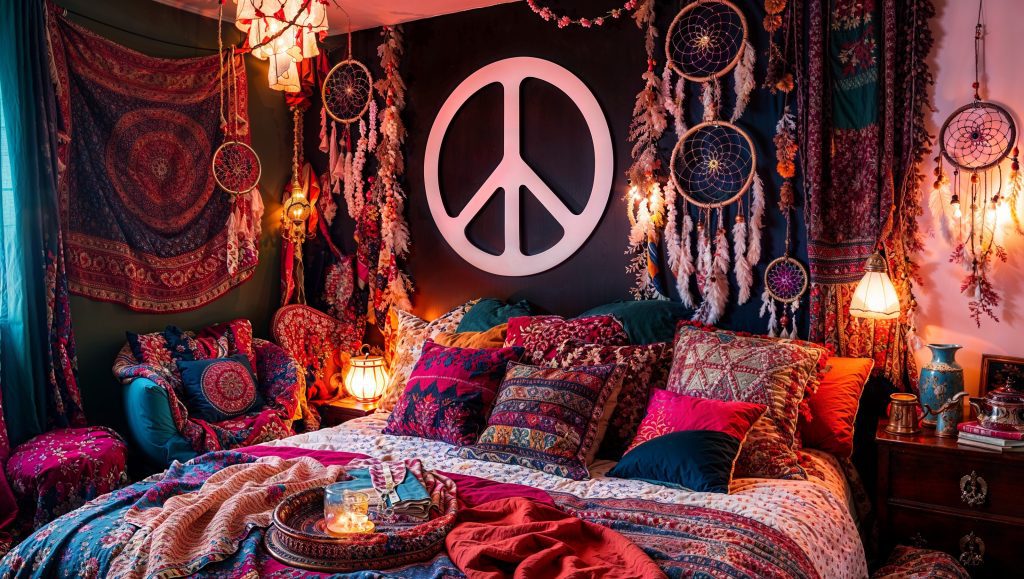 Peace Sign Wall Art: A Vibrant Expression of Bohemian Charm