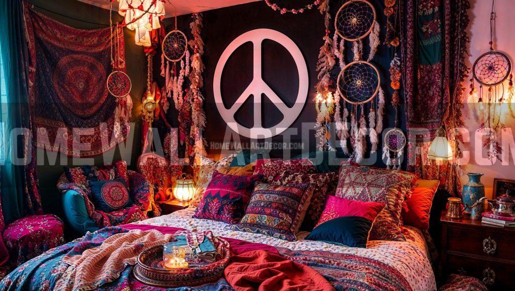 Peace Sign Wall Art: A Vibrant Expression of Bohemian Charm