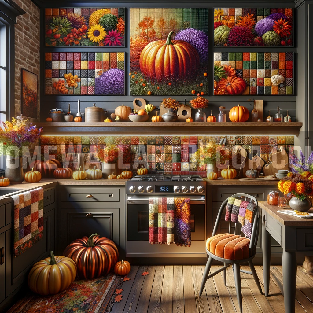 Vibrant Pumpkin Wall Art