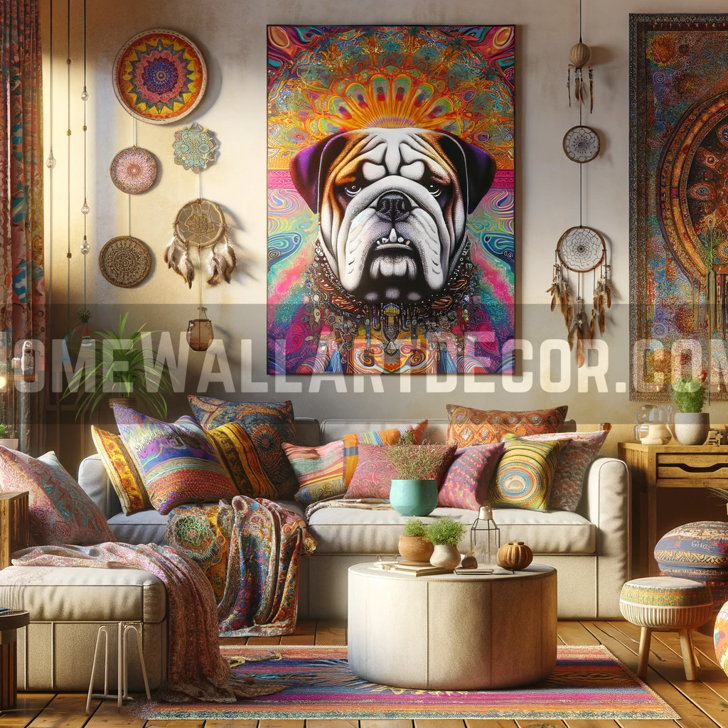 Bulldog Wall Art: A Symbol of Tenacity and Affection in Home Decor
