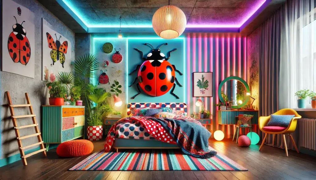 Whimsical Ladybug Wall Art: Transforming Your Bedroom with Playful Charm