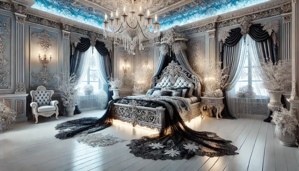 Victorian Luxurious Dream Winter Bedroom