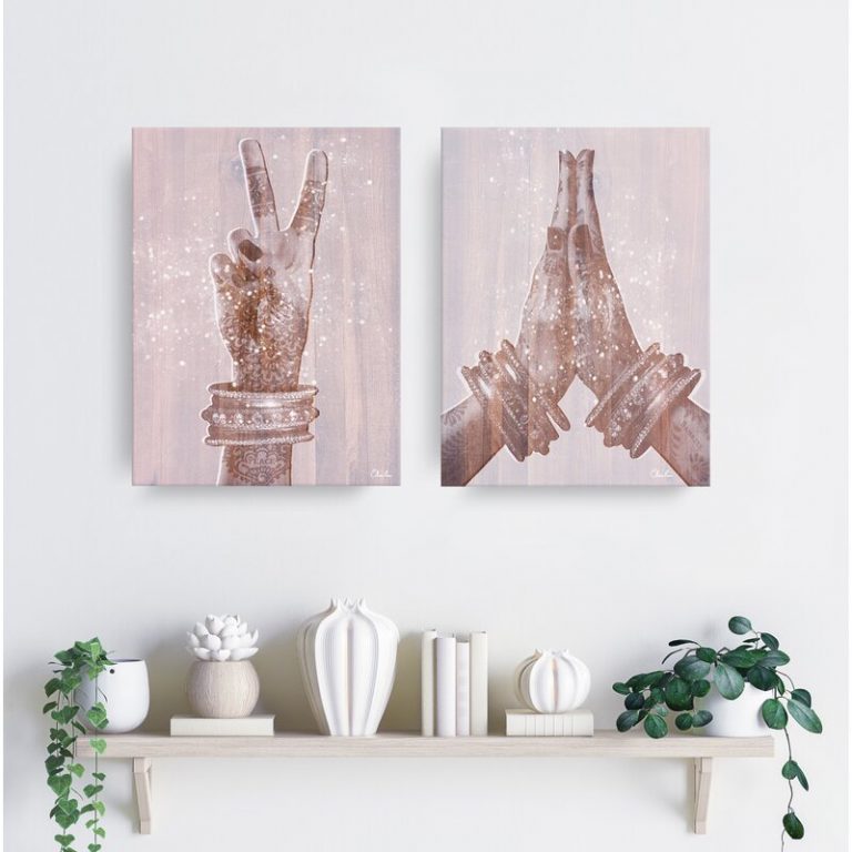 Peace and Namaste Hipster Spiritual Wall Art Decorations