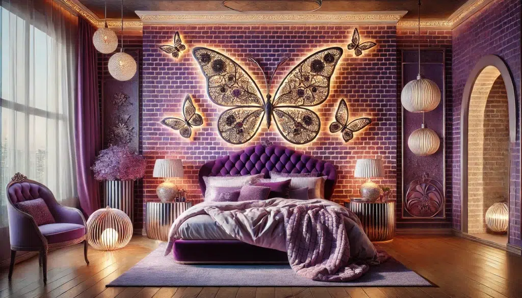 Butterfly Retreat: Enchanting Bedroom Interior Design Idea