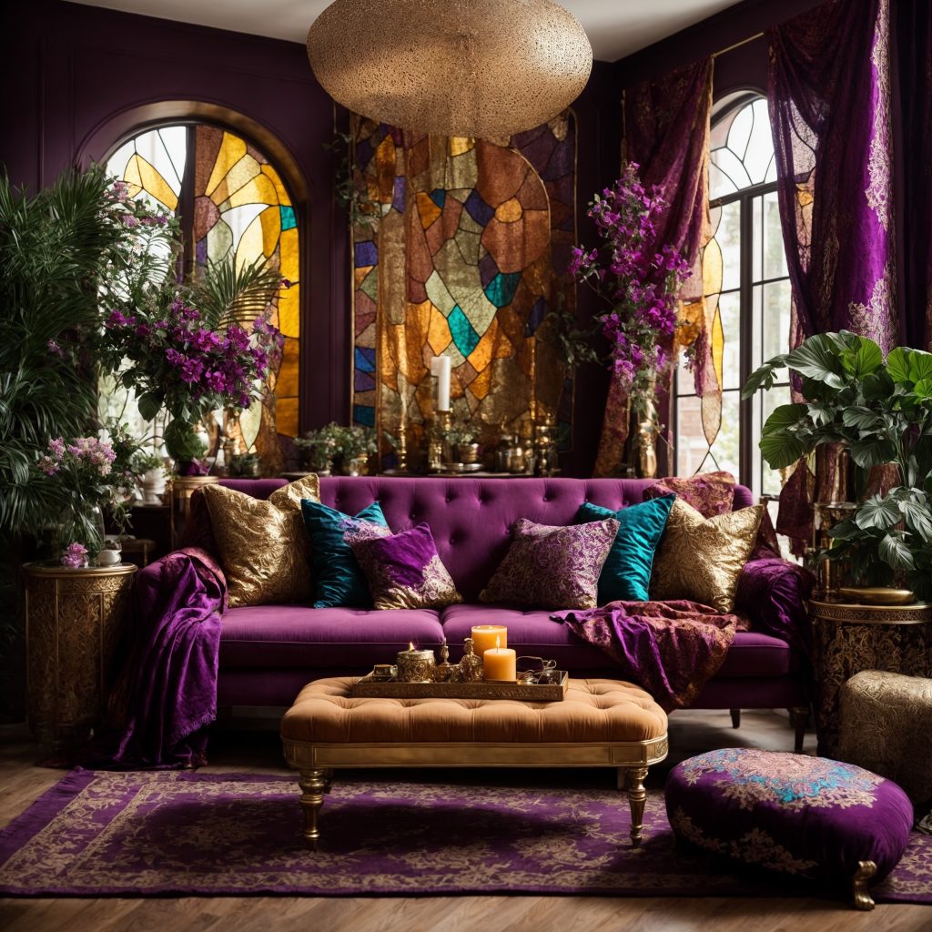 Enchanted Elegance: The Lavish Interplay of Purple and Gold