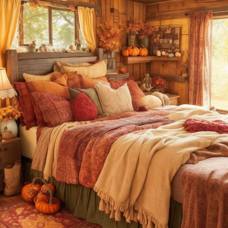 7 Bold yet Dreamy Fall Farmhouse Bedroom Decorating Ideas - Home Wall ...