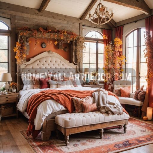 7 Bold yet Dreamy Fall Farmhouse Bedroom Decorating Ideas Home Wall