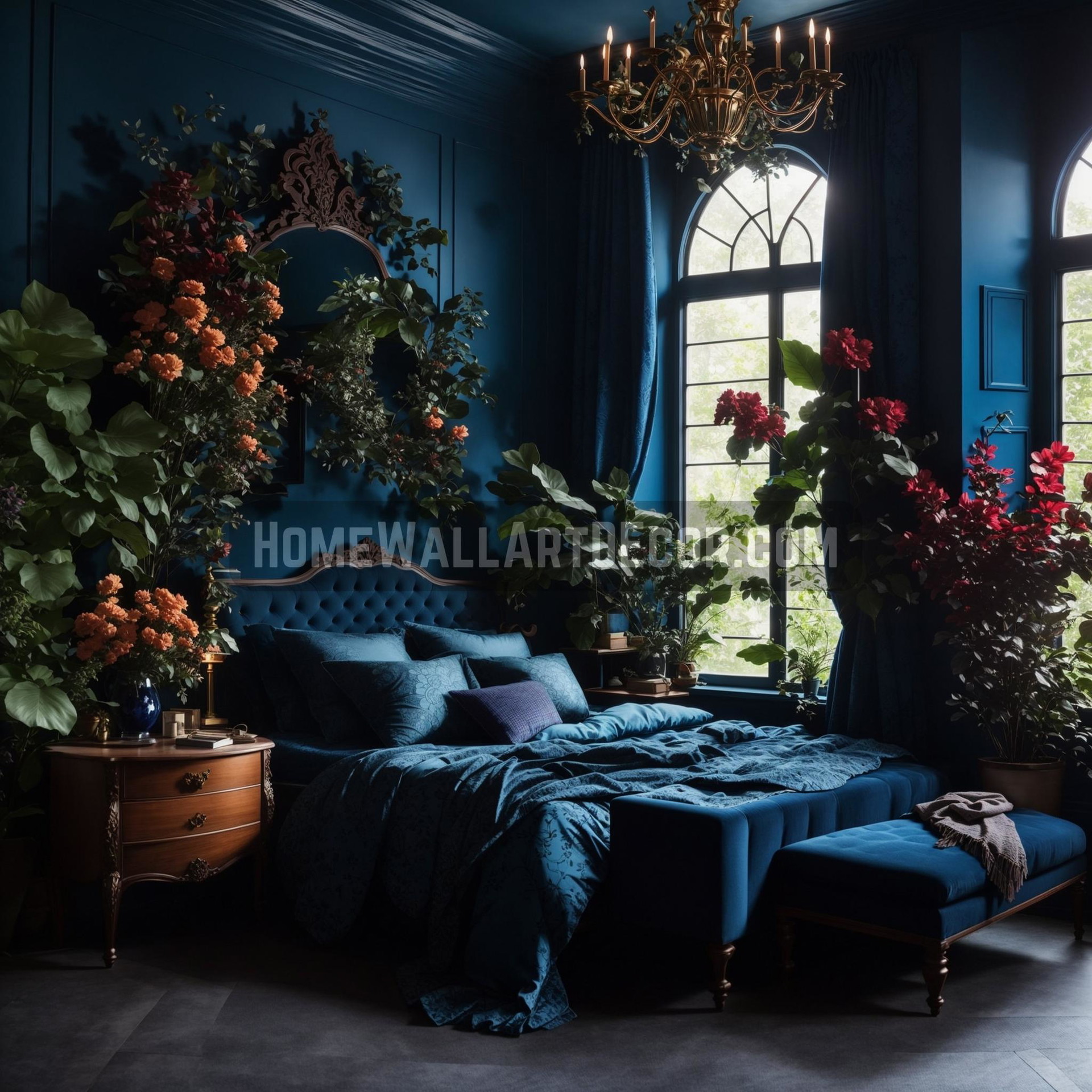 Dark Blue Yonder Bedroom