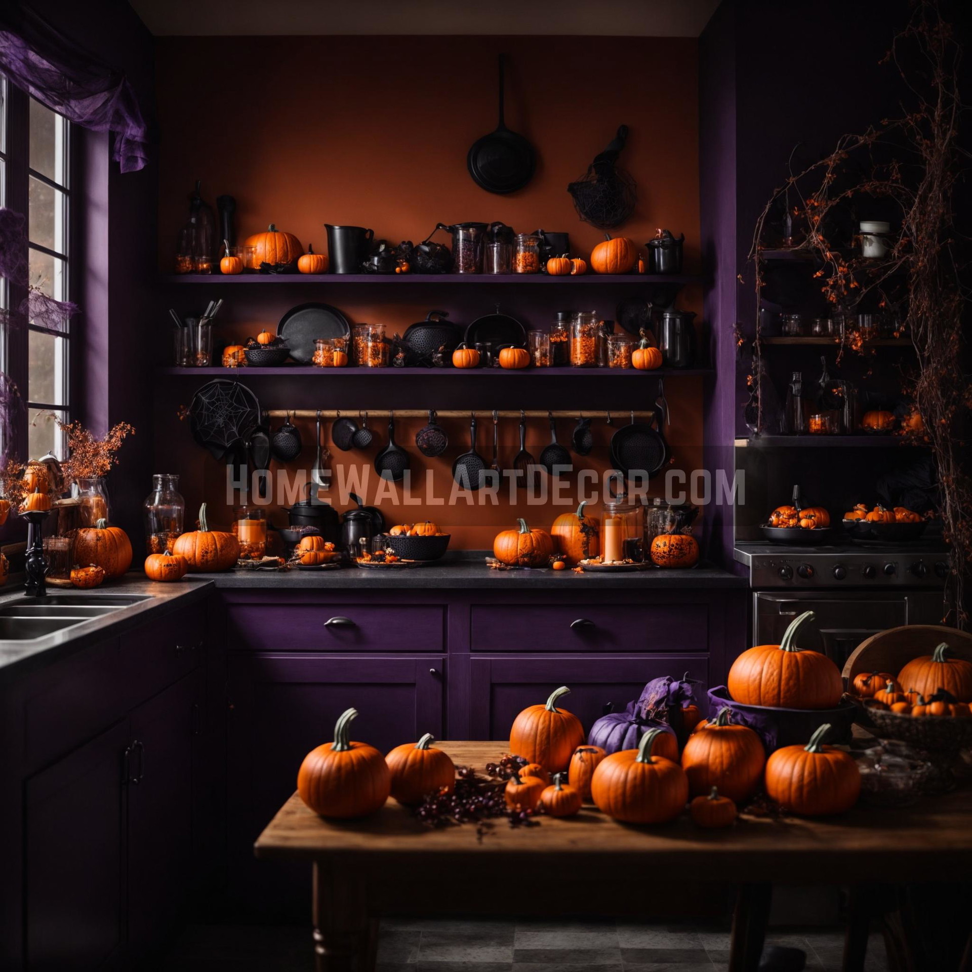 Enchanting Halloween Wall Decor to Transform Your Kitchen into a Spooky Retreat