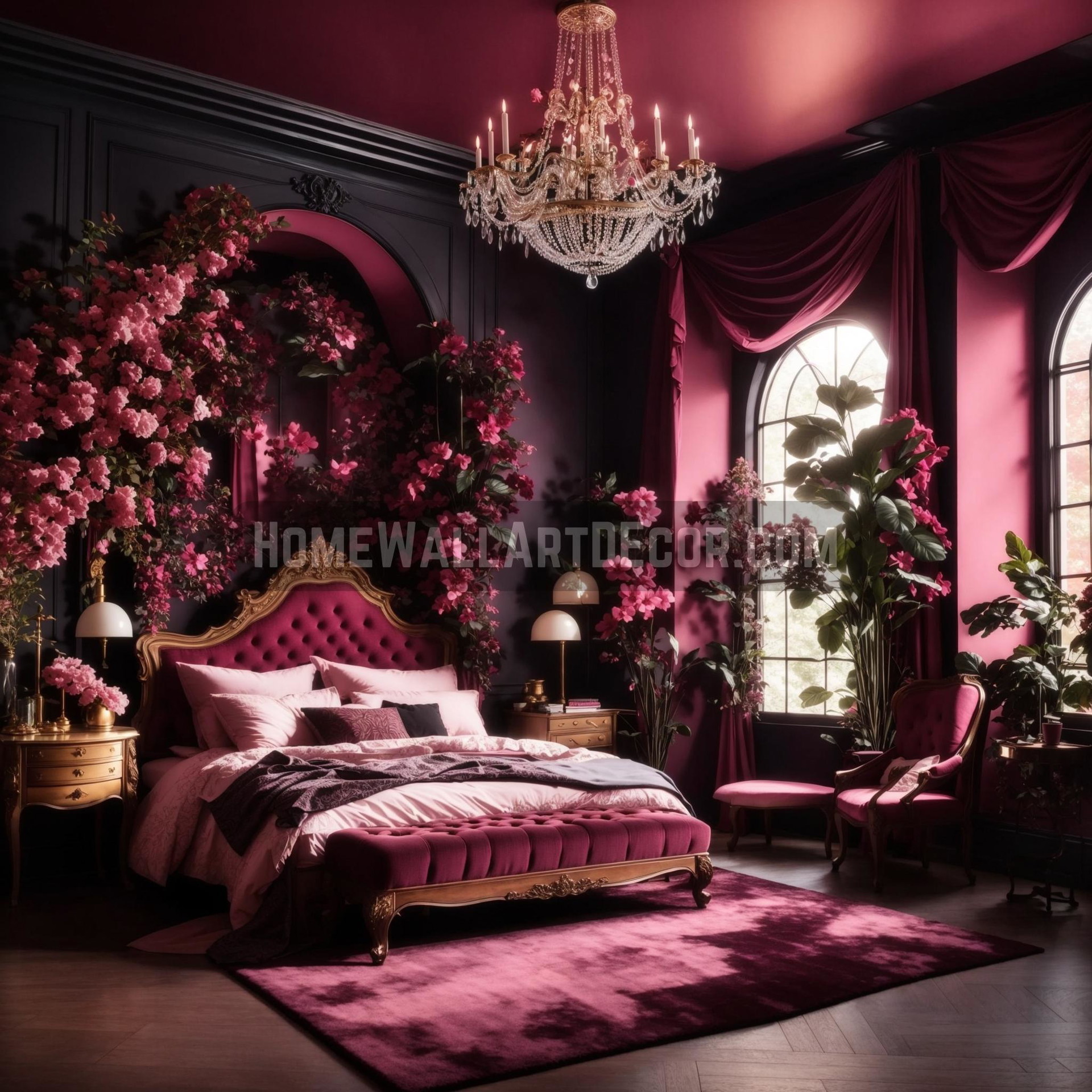 Pink Dark Moody Romantic Decorating Ideas