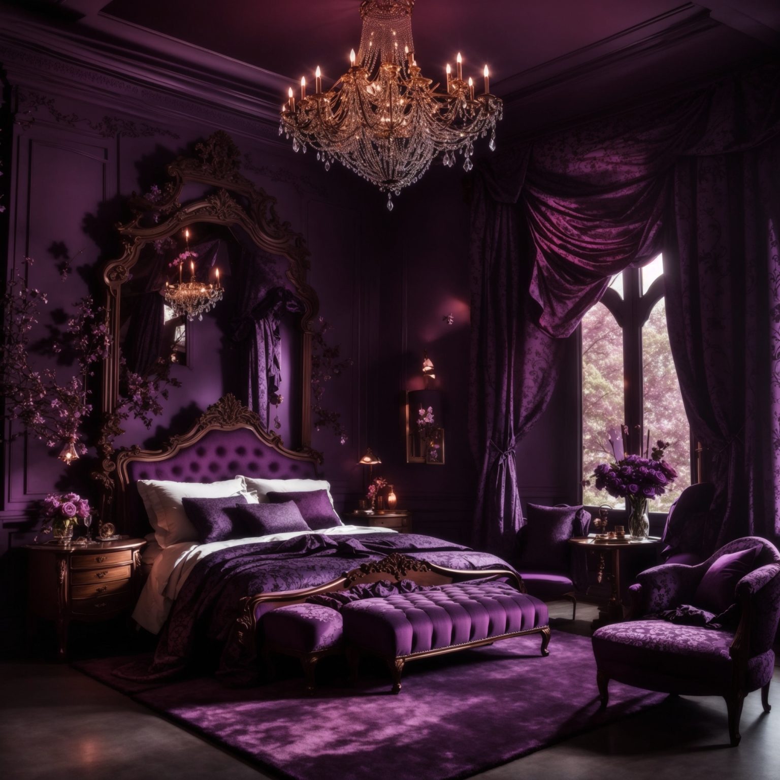 14 Dreamy Dark Moody Romantic Bedroom Decorating Ideas - Home Wall Art ...