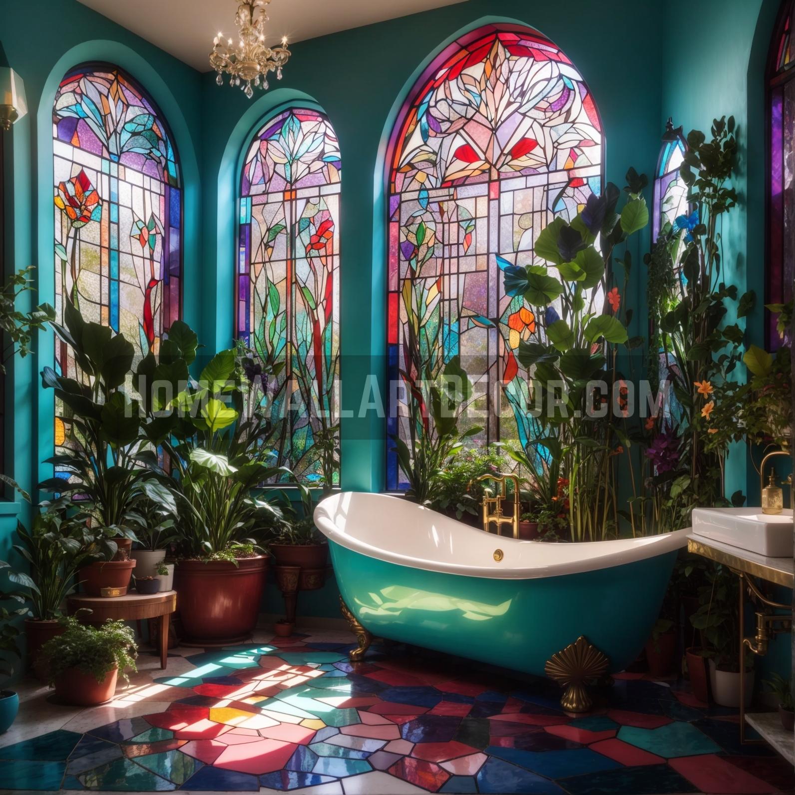 Stained Glass Bathroom Decor Ideas