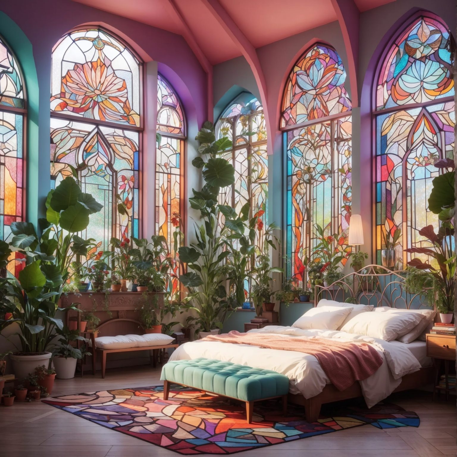 Dreamy Picturesque Stained Glass Interior Decorating Ideas Home Wall Art Decor