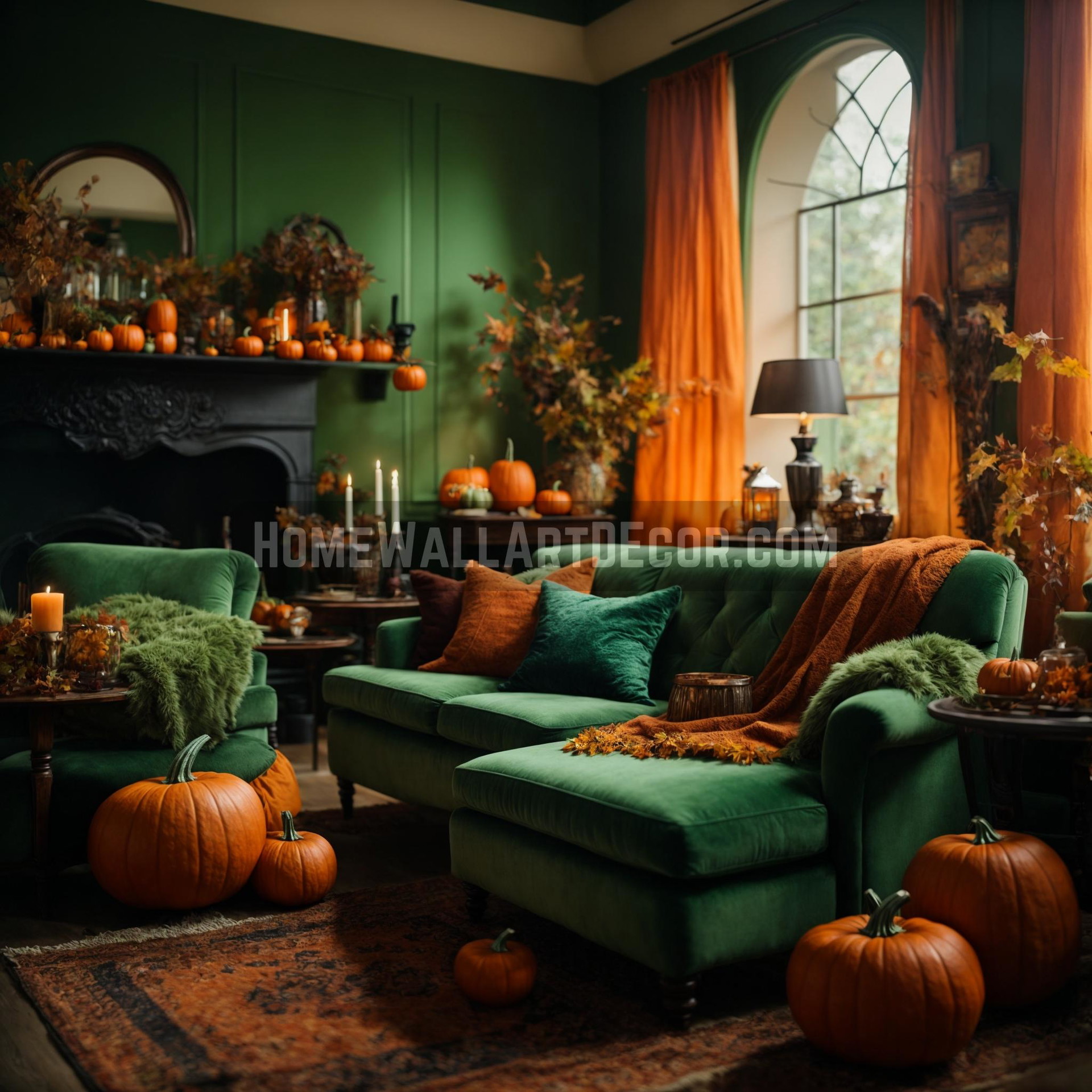 Whispers of the Forest Infusing Your Living Room with Enchanted Halloween Wall Decor