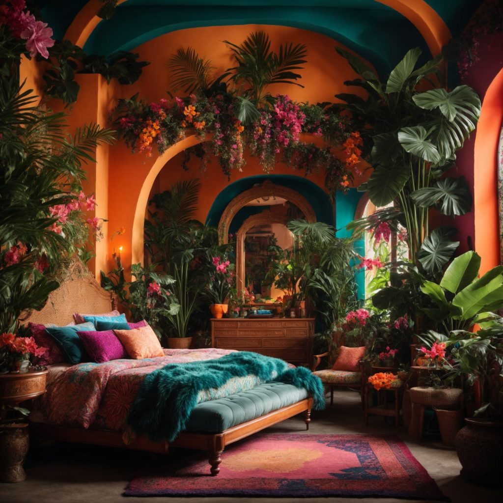 Dreamy Tropical Bedroom Interior