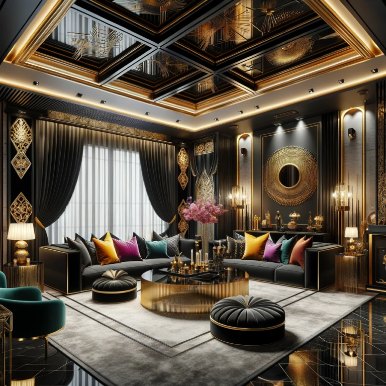 Opulent Accents Mastering the Art of Black and Gold Decor Home Wall