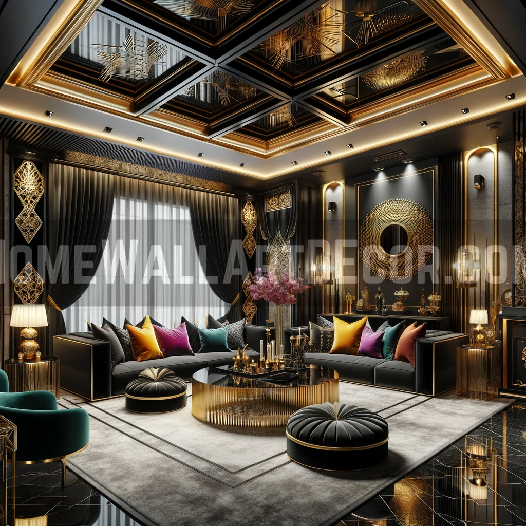 Accentuating Opulence: Complementary Colors and Patterns for Black and Gold Rooms