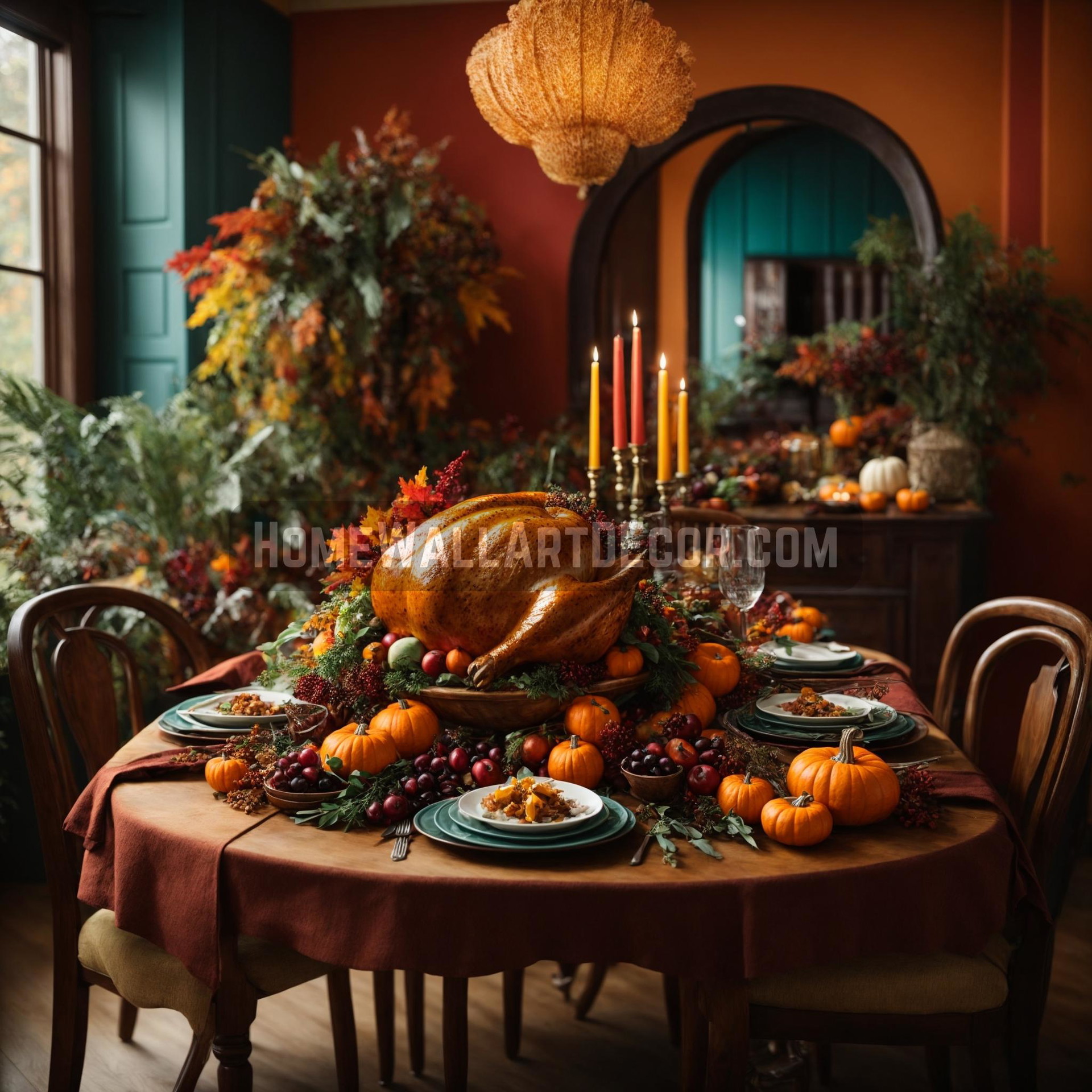 Colorful Thanksgiving Feast