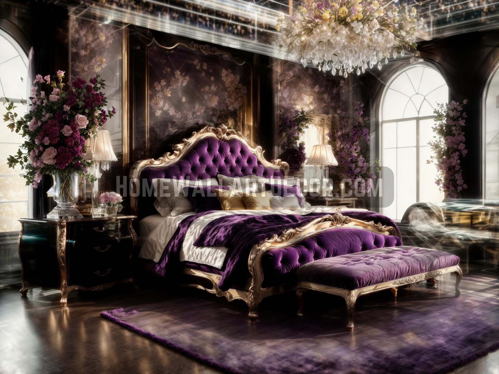 11 Hypnotic Purple Dark Moody Romantic Bedroom Decorating Ideas - Home