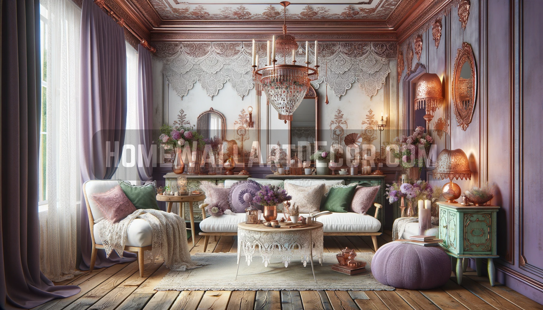 Colorful Shabby Chic Living Room