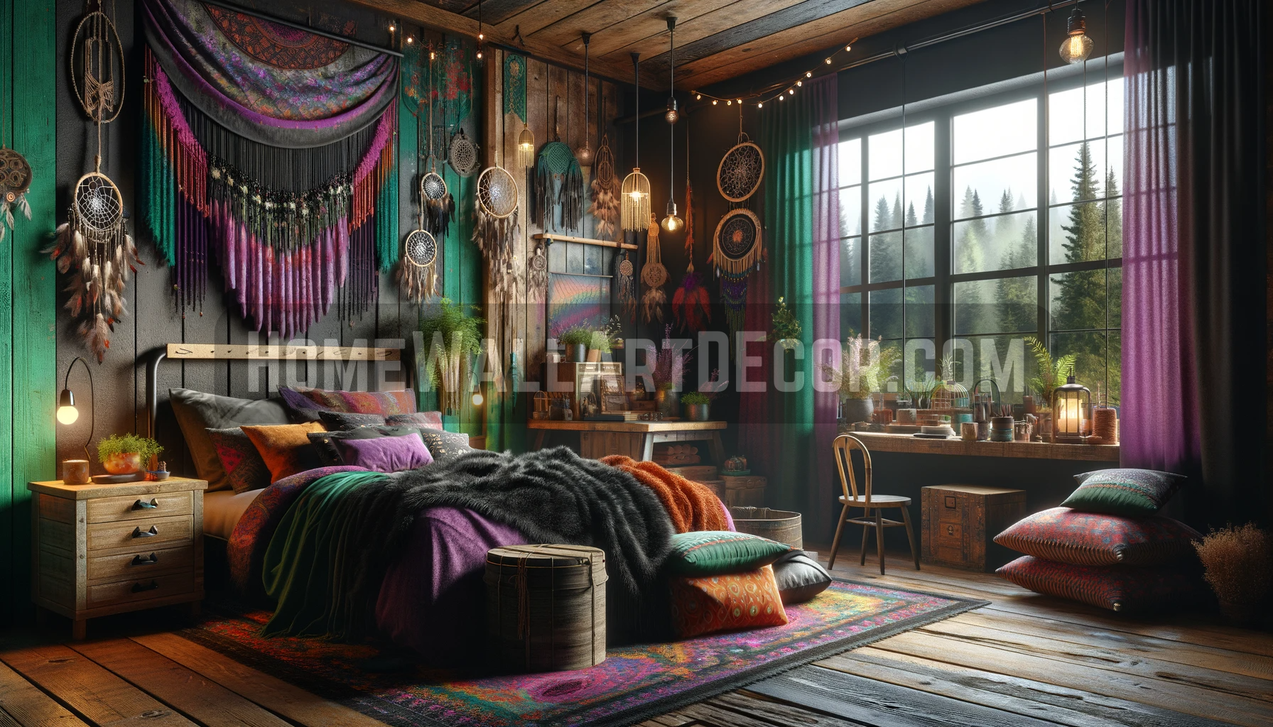 Trendy Bohemian Bedroom interior Decorating Idea