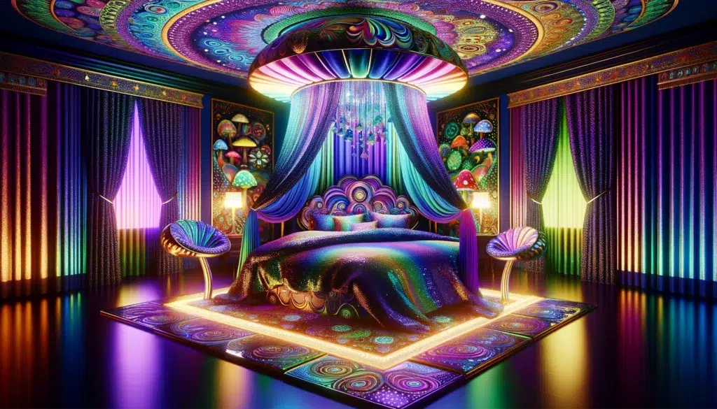 Psychedelic Mushroom Bedroom Decor