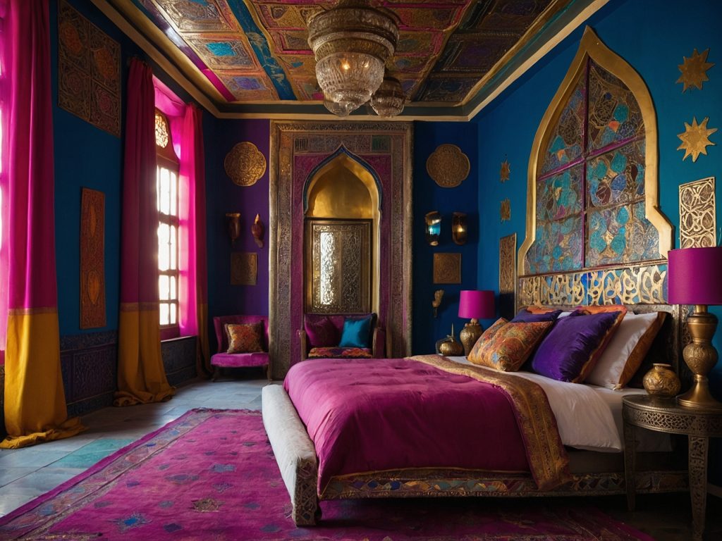 Colorful Bold Dream Moroccan BEdroom