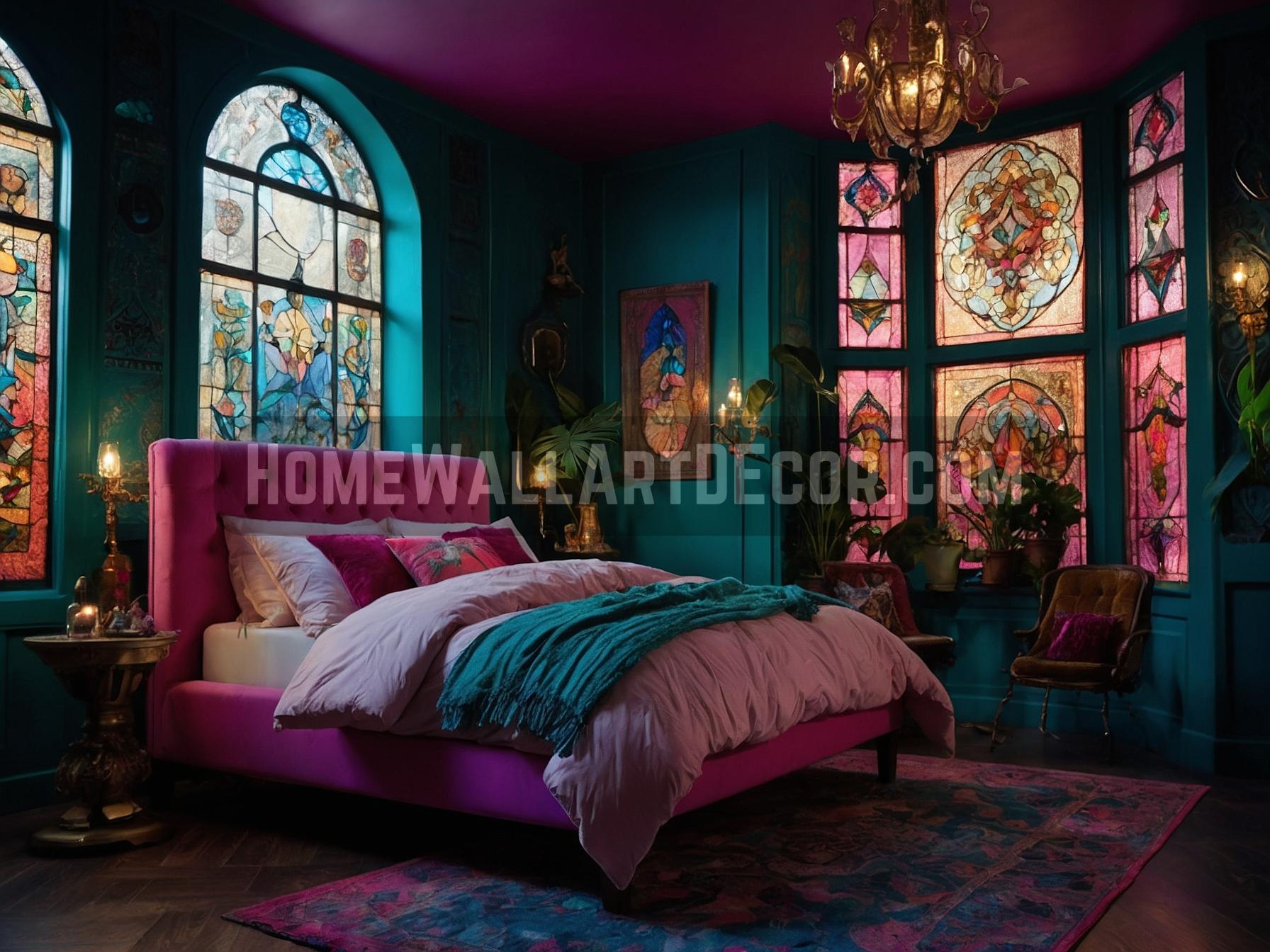 Pretty Dark Feminine Bedroom Interior Design Idea