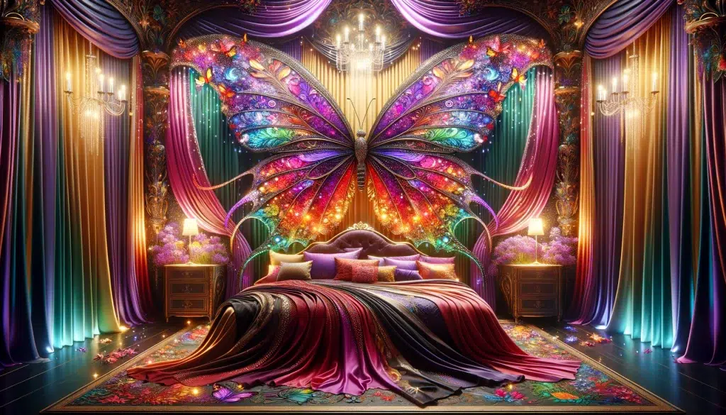Mesmerizing Opulent Butterfly Bedroom: A Spring Fantasy Retreat