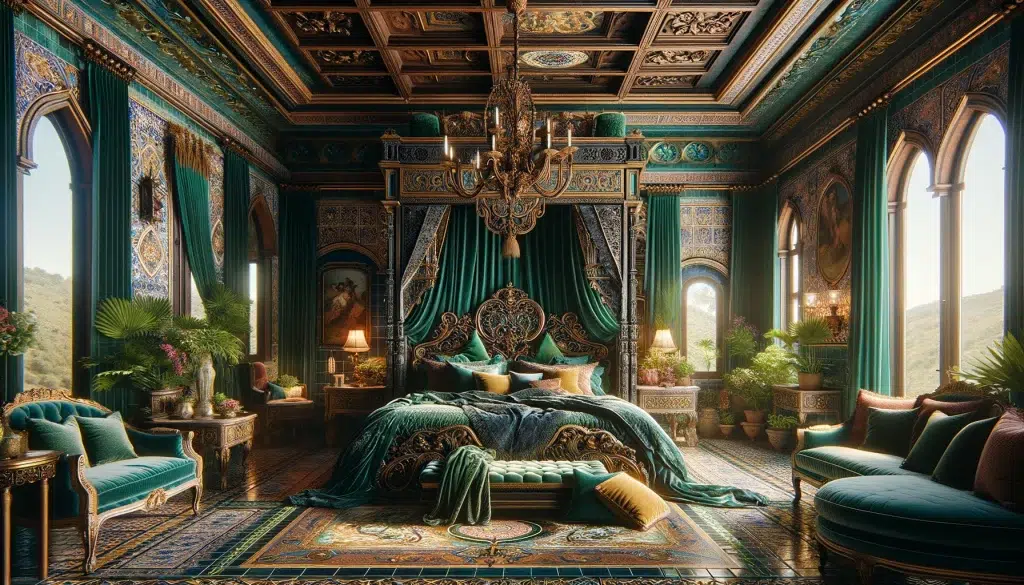 Mediterranean Country Farmhouse Bedroom Interior Decorating Ideas