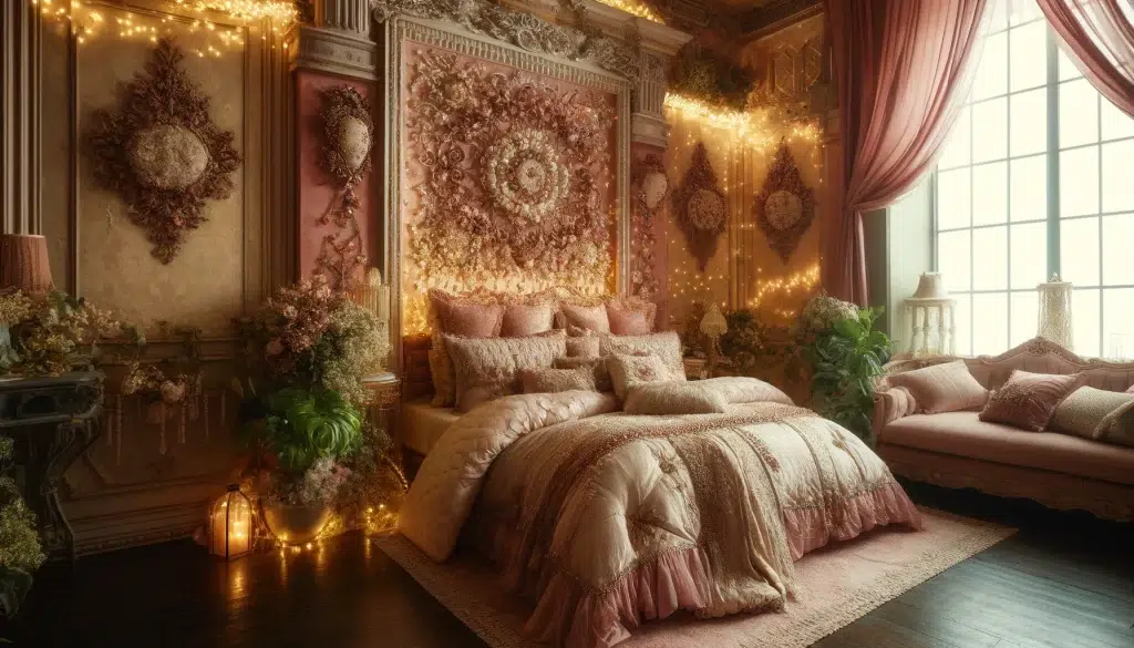Opulent Vintage Feminine Bedroom Interior Design Ideas