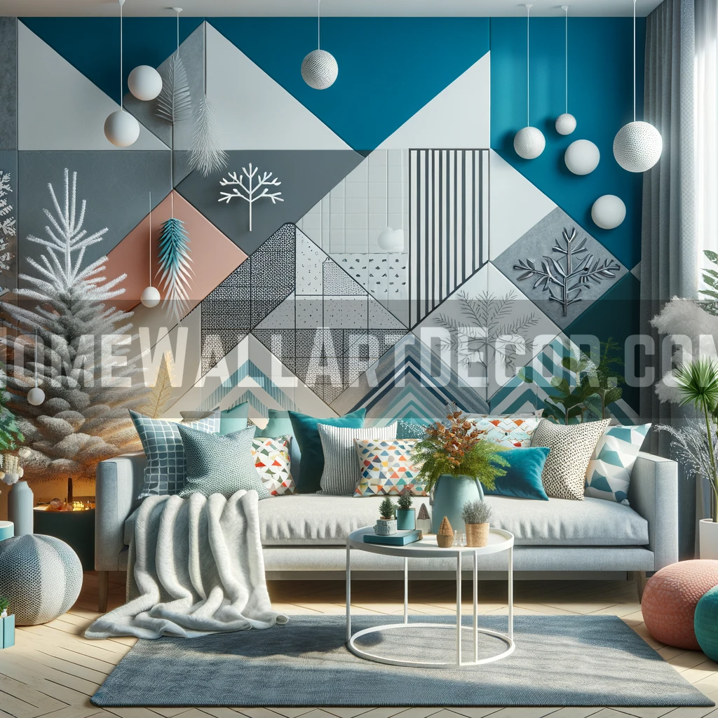 Blue and White Memphis Winter Themed Bedroom