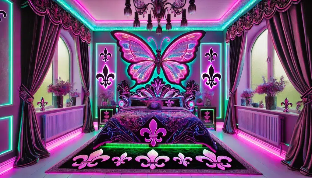 Bold Colorful Butterfly Bedroom