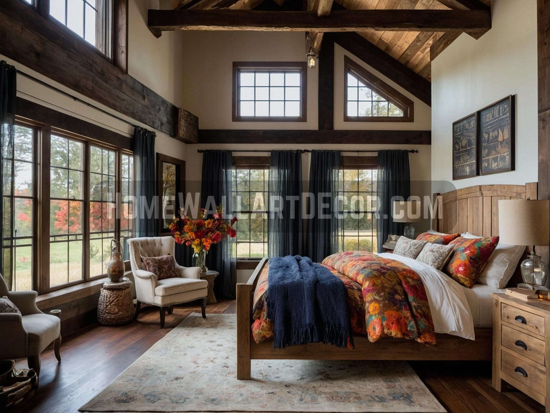 Beautiful Rustic Fall Farmhouse Bedroom