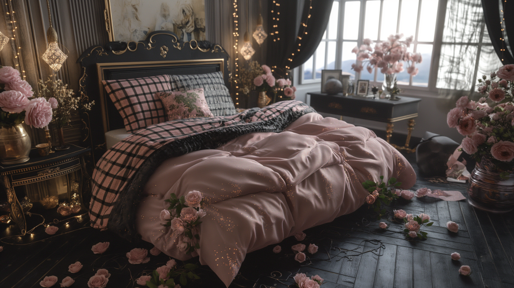 Cozy Whimsigoth Gothic Cottagecore Bedroom decor idea