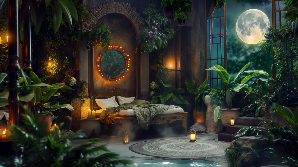 Enchanting Zen moon-themed bedroom interior design ideas