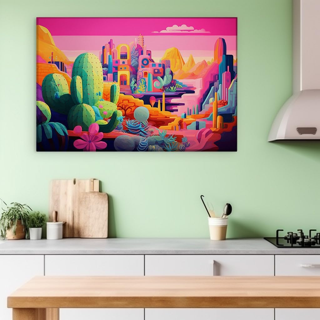 Sunset Hues and Fantasy Views A Fantasy Desert Wall Art Dreamscape - Image 5