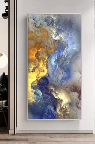 Hypnotic yet Colorful Abstract Clouds Wall Art