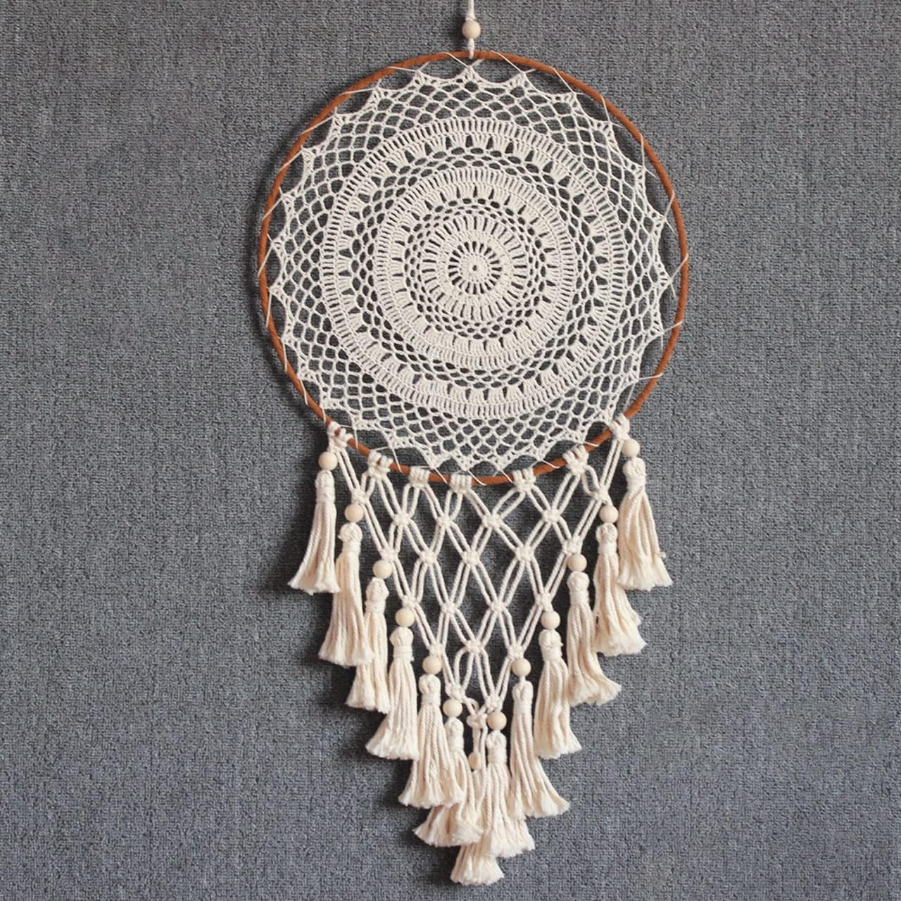 Large Dreamcatcher Macrame Wall Hanging: Chic Dreamcatcher Wall Decor